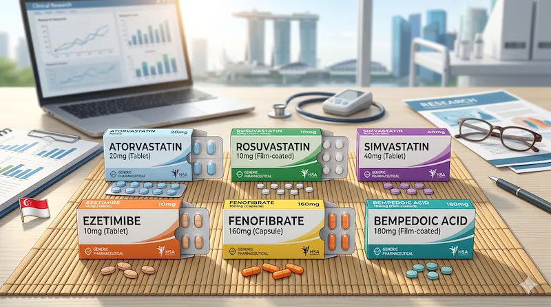 Atorvastatin Rosuvastatin Simvastatin Ezetimibe Fenofibrate Bempedoic Acid